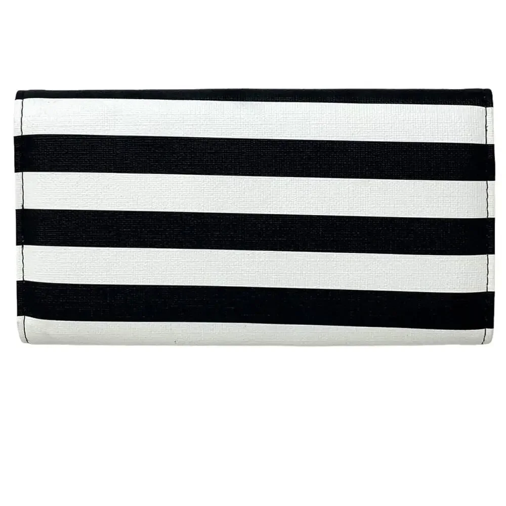 NWOT ~ KUT FROM THE KLOTH Women's Long Black & White Stripe Wallet